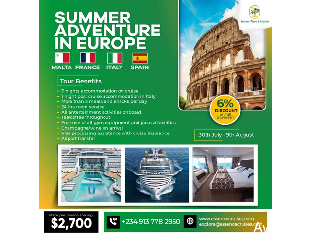 JOIN OUR SUMMER ADVENTURE IN EUROPE  - 1