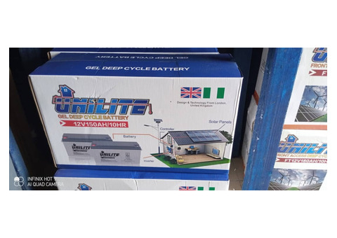 150 amps Unilite Solar Battery (Call or WhatsApp - 08180374109)