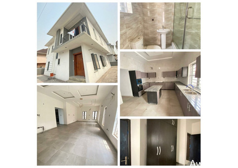 Beautiful 5 Bedroom Fully Detached Duplex with a Room BQ at Chevron, Lekki