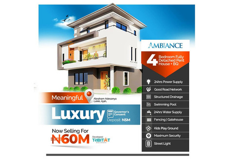 4 Bedroom Fully Detached Penthouse with Bq For Sale at The Ambiance, Abraham Adesanya 