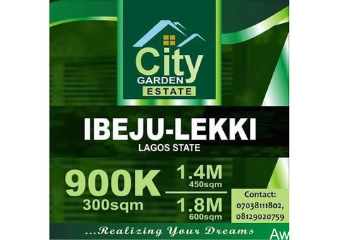 We are Selling Plots of Land at City Garden Estate Ibeju Lekki 
