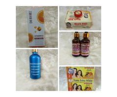 X white body lotion, Blemish care rose water, Gluta capsule oil, Dr.Shashel face serum and more