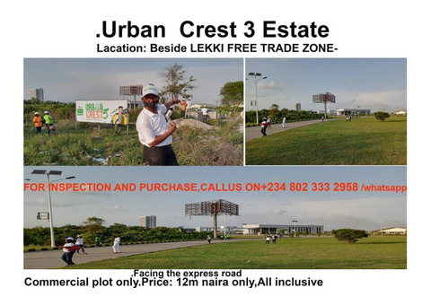 Land For Sale at Urban Crest 3 Estate Just Beside LEKKI FREE TRADE ZONE Ibeju Lekki