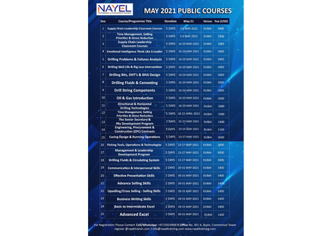 Training Calendar May-2021 with NayelTraining