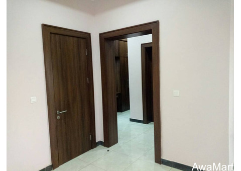 Internal Flush Doors made of MDF wood, with frame, stopper, architrave and profile 