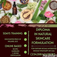 JOIN NOW - 5 Days Training on Natural Skincare Formulation, You also get a Diploma