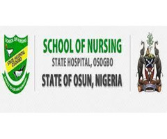 Osun State School of Nursing, Osogbo  2021/2022 Admission form is out