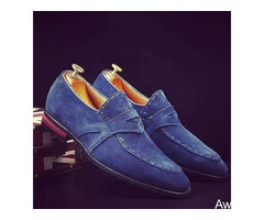 Order For Leather Suede Loafers for men in Black, Green, Blue and Brown
