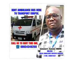 CHARTER AMBULANCE BUS IN KUBWA FOR CORPSE & SICK PATIENT TRANSPORTATION•
