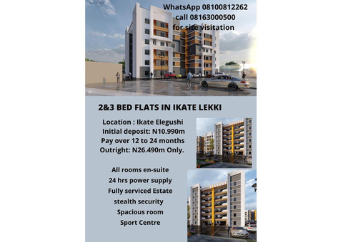 2 Bedroom Apartment  for sale at Lekki - Call 08163000500
