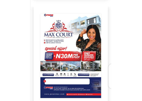 Buy Your Plot of Land Today at MAX COURT, Oko Addo 