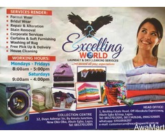 Laundry and Dry Cleaning Services at Excelling World - CALL 09062326605 