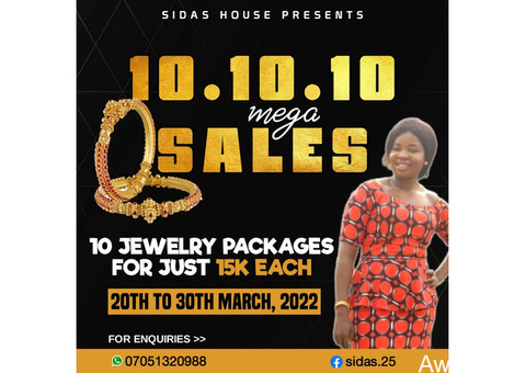 10 Jewelry Package for 15k Each (MEGA SALES) WHATSAPP - 07051320988