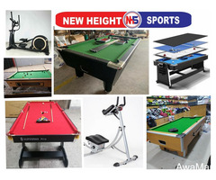 Snooker Board, Dumbbells, Ab Coaster, Cross Trainer etc
