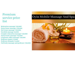 All Kinds of Full Body Massage at Oyin Mobile Massage & Spa