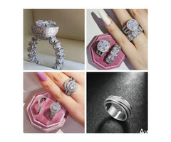 Luxury Silver Wedding and Engagements Rings (Call 08166962483) - Image 1