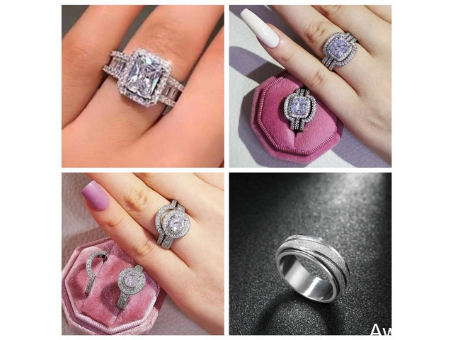 Luxury Silver Wedding and Engagements Rings (Call 08166962483) - 2