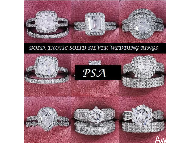 Luxury Silver Wedding and Engagements Rings (Call 08166962483) - 4